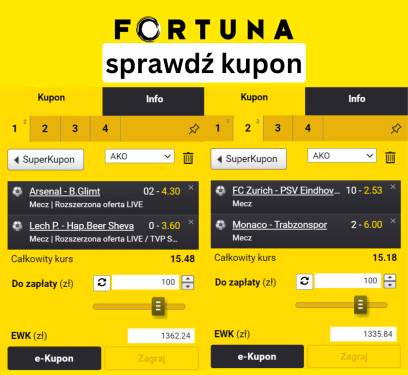 Fortuna sprawdź kupon