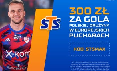 Europejskie puchary w STS: kurs 300.00 na gole Rakowa i Legii