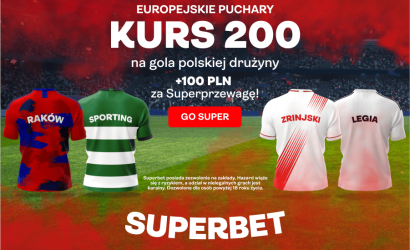 Kurs 200.00 na gola polskiej drużyny w europejskich pucharach (Superbet)