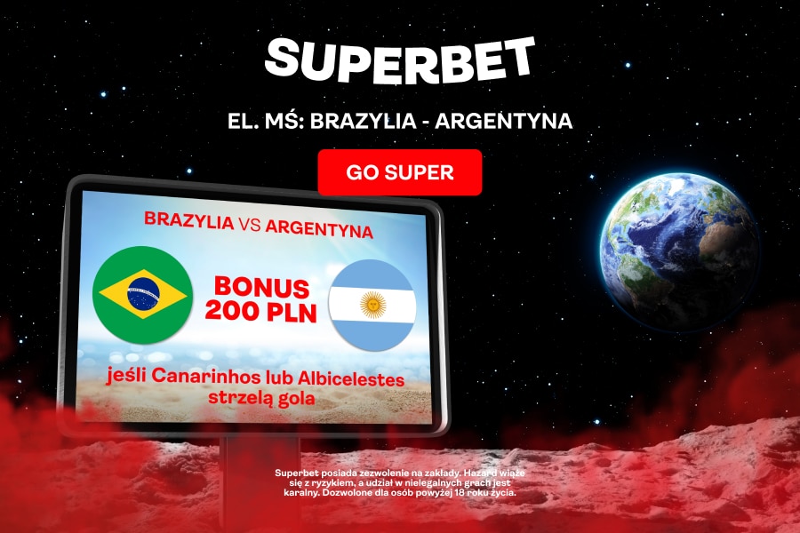 Brazylia – Argentyna kurs 100.00 na dowolną bramkę