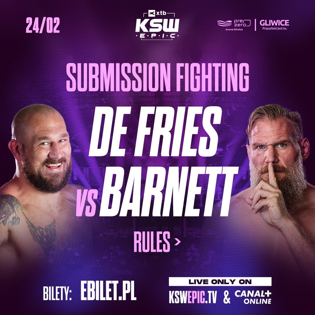 De Fries – Barnett typy i kursy (KSW Epic, 24.02.2024)
