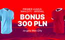 Manchester City – Arsenal. Kurs 150.00 na gola gospodarzy