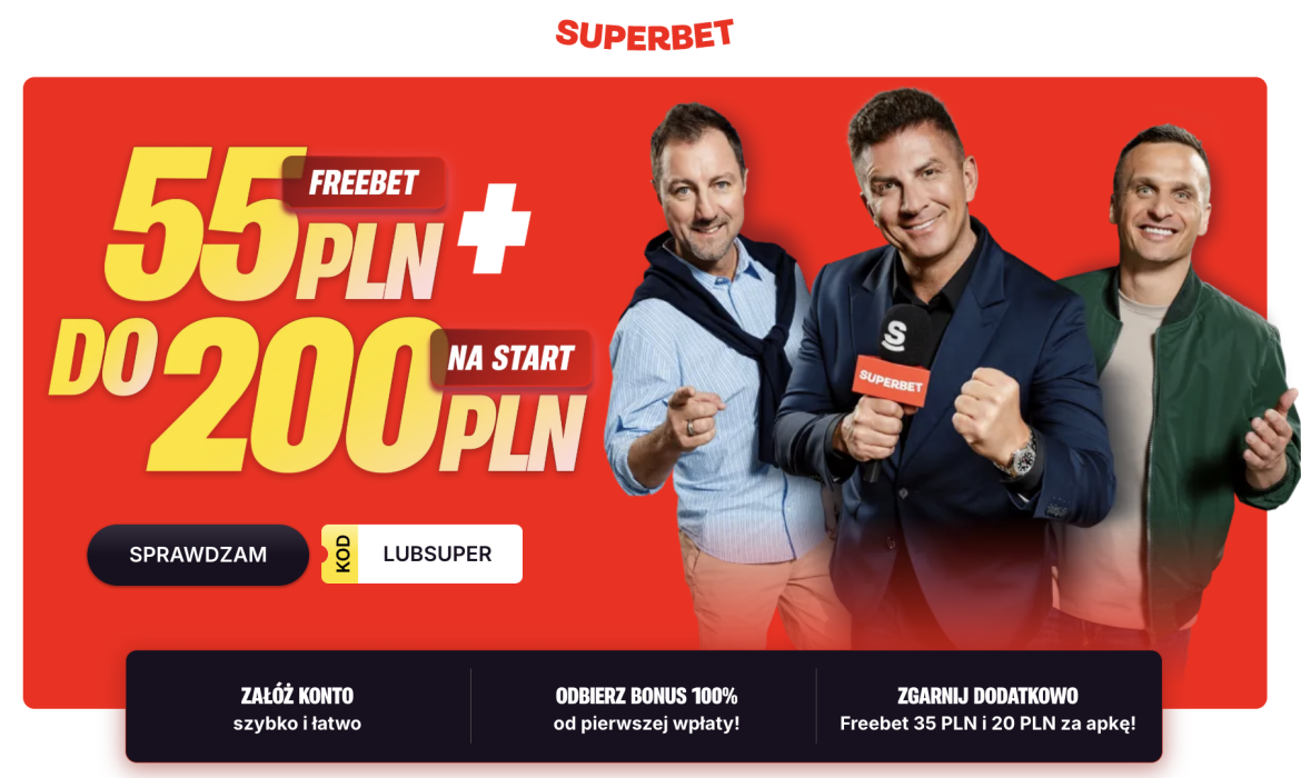 Bonusy za kod promocyjny Superbet
