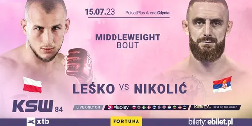 Bartosz Leśko vs Nemanja Nikolić na gali KSW 84