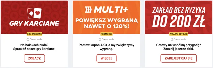 Betclic oferta bonusy