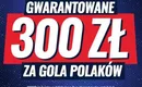 Polska – Niemcy: bonus 300 złotych za gola reprezentacji Polski