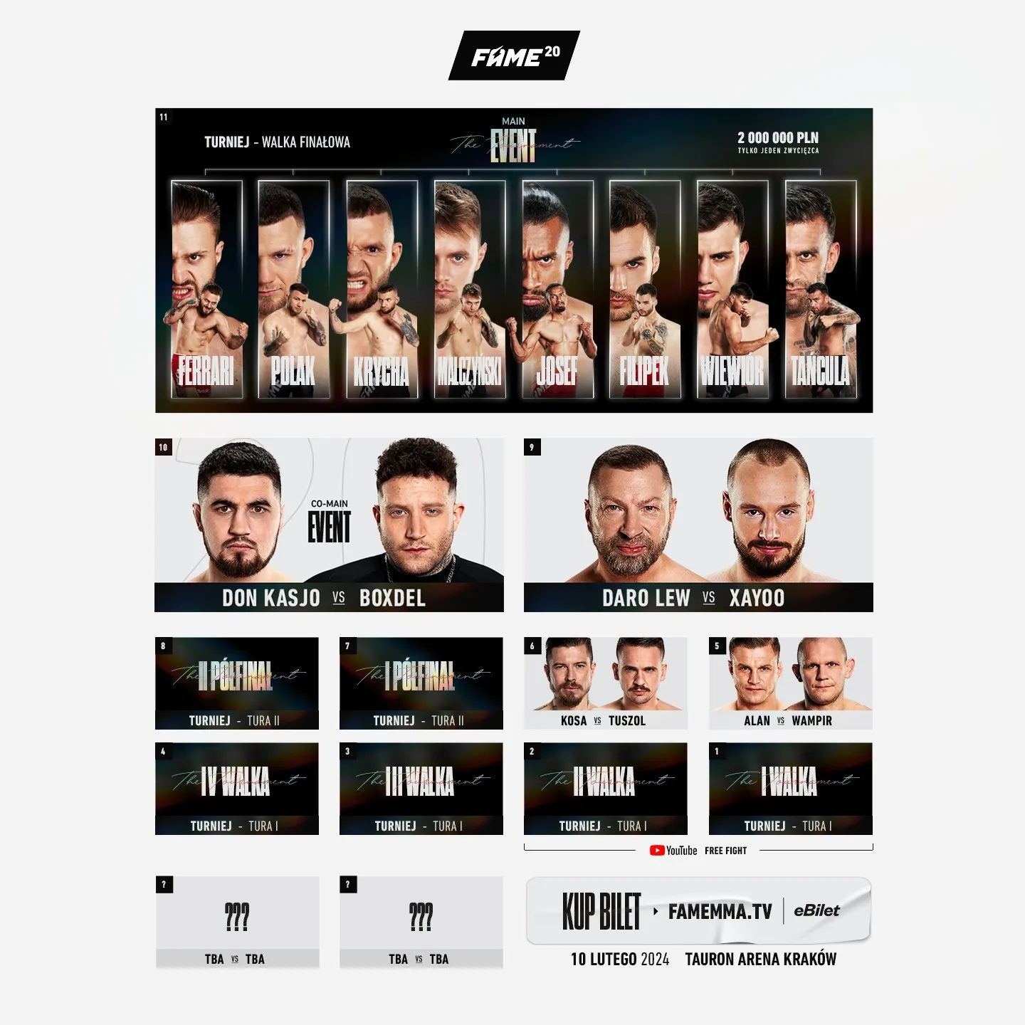 Fame MMA 20 karta walk