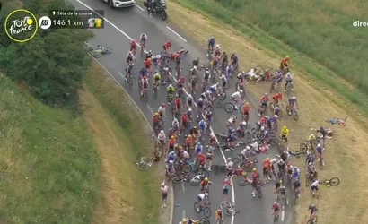 Tour de France 2023. Ogromna kraksa spowodowała przerwanie wyścigu