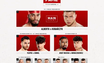 Fame Friday Arena 1 typy, kursy, karta walk, kiedy gala?