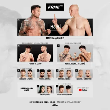 Fame MMA 19 karta walk – kto walczy na gali? (02.09.2023)