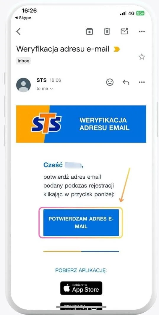 sts Rejestracja konta