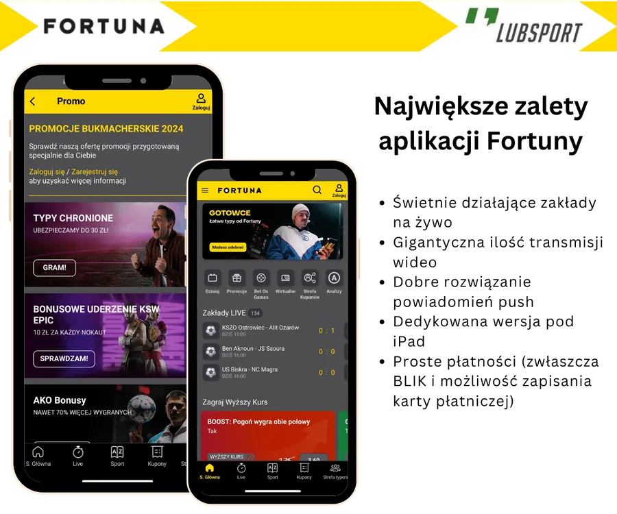 Największe zalety aplikacji Fortuny