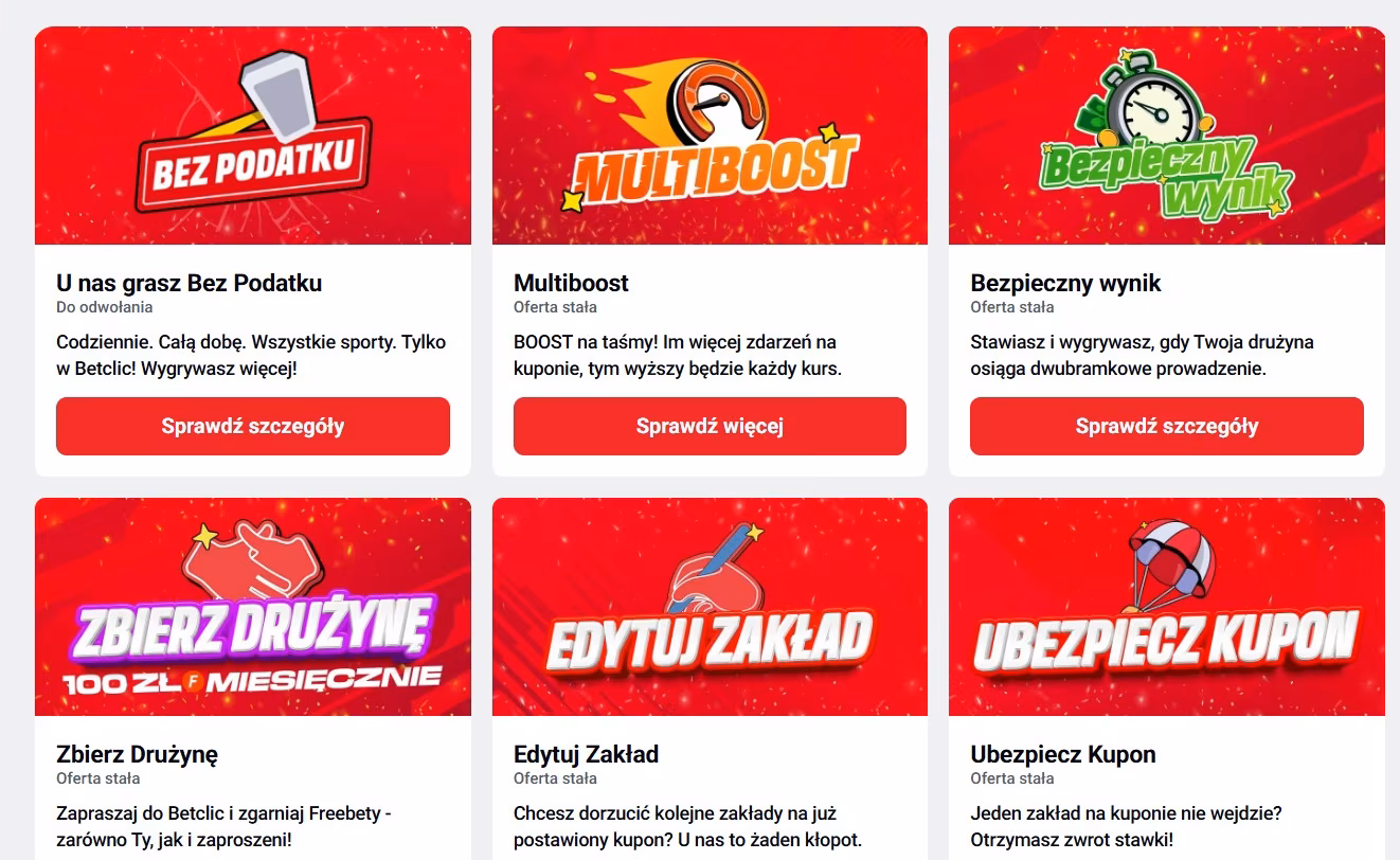 Betclic kod promocyjny bonusy