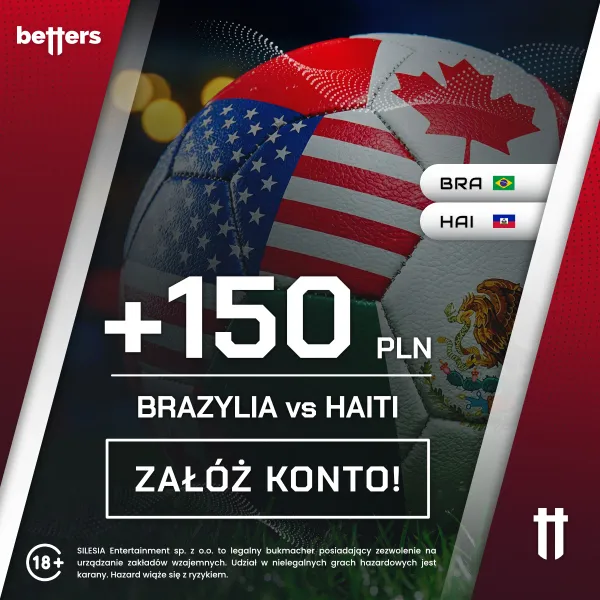 freebet 150 zł za wygraną Brazylii z Haiti