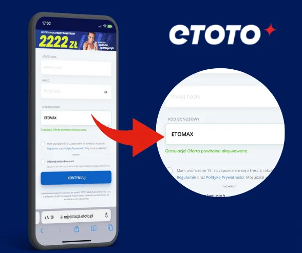 zarejestrować konto w ETOTO