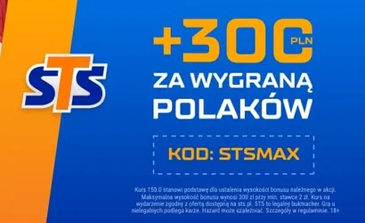 Bonus 300 zł za wygraną Polski z Wyspami Owczymi od STS