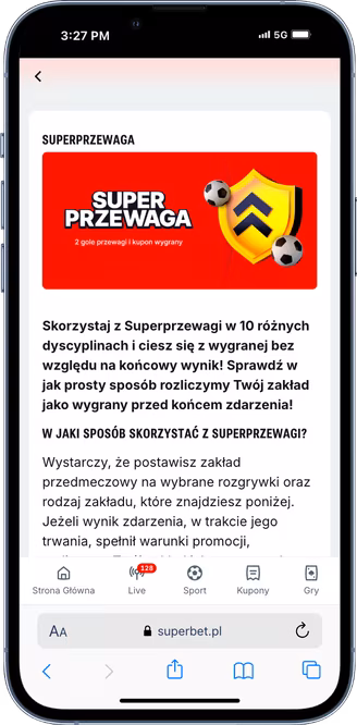 Promocja Super Przewaga Superbet