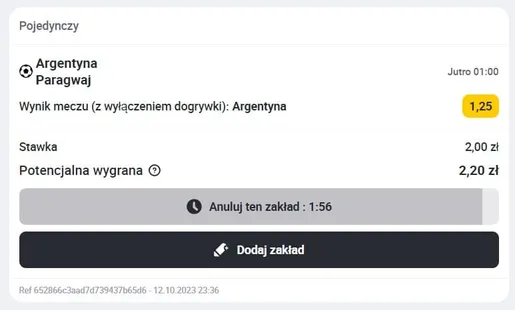 Anulowanie zakładu w Betclic
