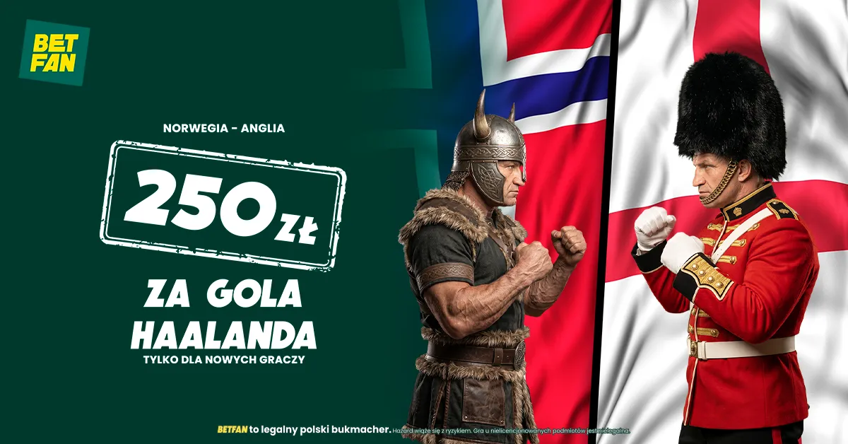 BETFAN | Freebet 250 zł za gola Haalanda w meczu Norwegia - Anglia