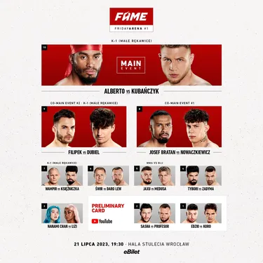 Fame Friday Arena 1 typy