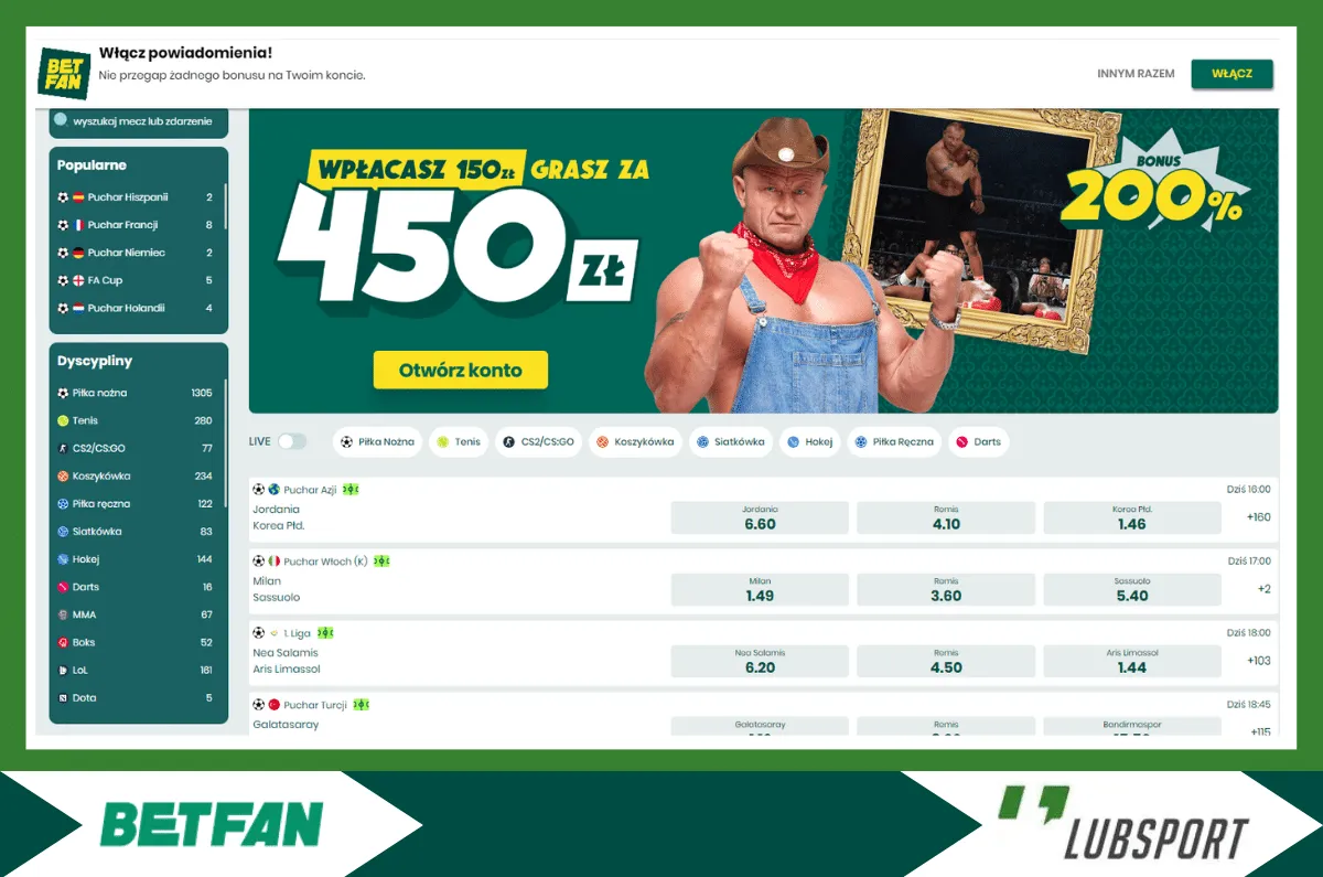 Betfan bukmacher z luźnym podejściem