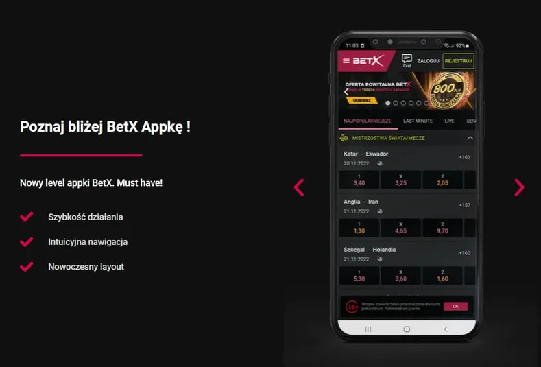 Aplikacja BetX