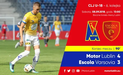 Horror w końcówce meczu juniorów starszych Motoru Lublin