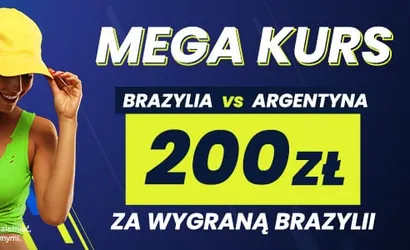 Kurs 200.00 na zwycięzcę meczu Brazylia &ndash; Argentyna