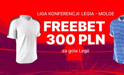 Legia &ndash; Molde: freebet 300 zł za gola Legii Warszawa