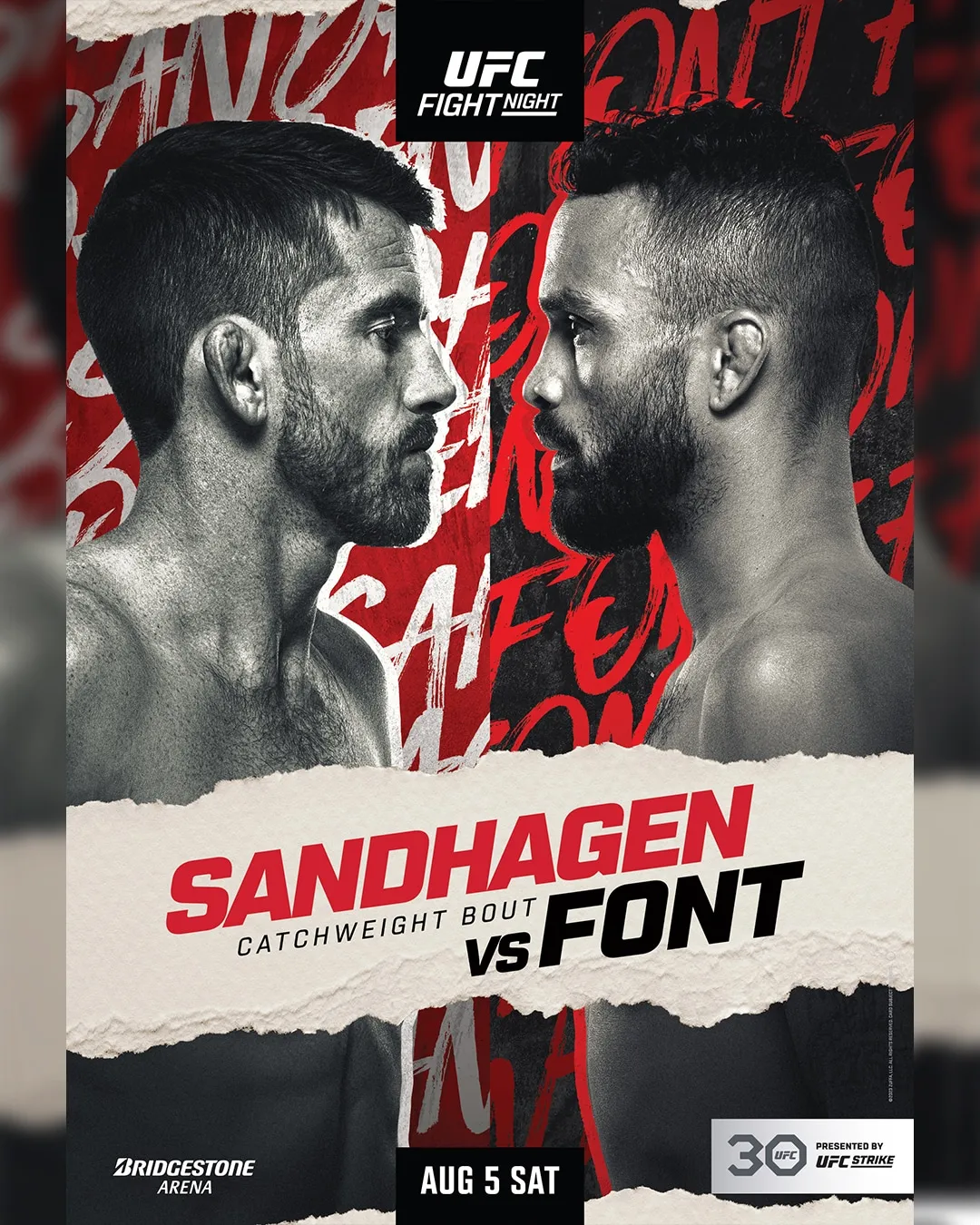 UFC Sandhagen Font typy