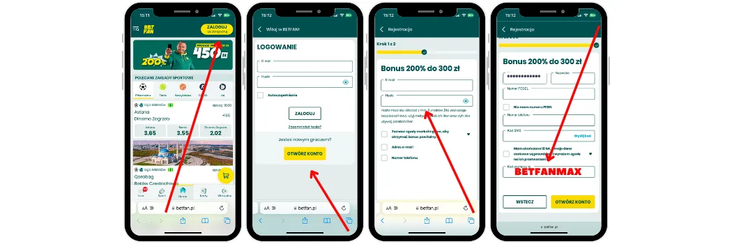 użyć Betfan kod promocyjny