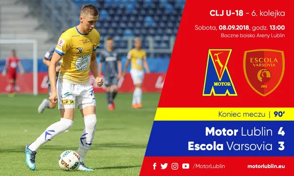 Horror w końcówce meczu juniorów starszych Motoru Lublin