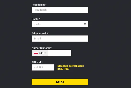 Fortuna rejestracja tradycyjna