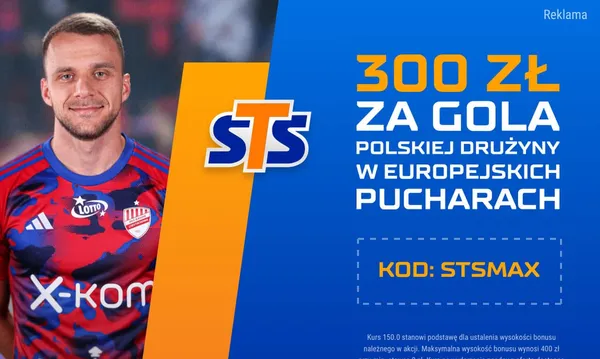 Europejskie puchary w STS: kurs 300.00 na gole Rakowa i Legii