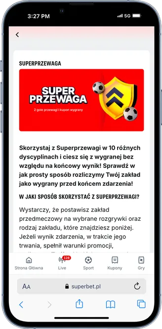 Promocja Super Przewaga Superbet