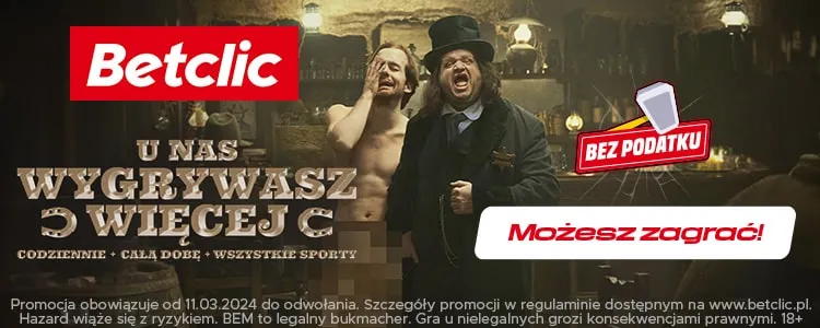 Betclic zakłady bez podatku