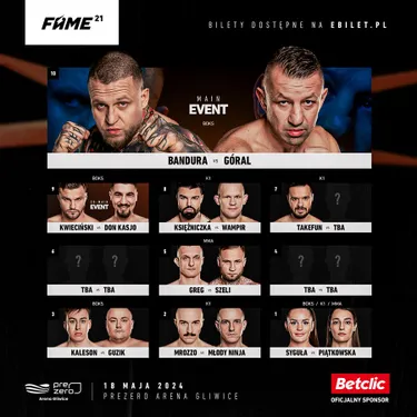 Fame MMA 21 – karta walk już znana. Kto walczy?