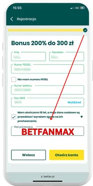 Betfan kod promocyjny