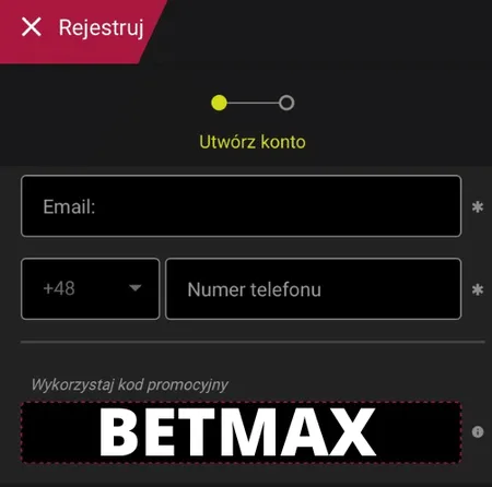 rejestracja z BetX kod promocyjny