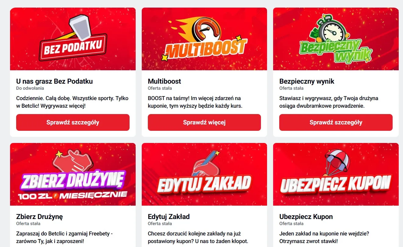 Betclic kod promocyjny bonusy